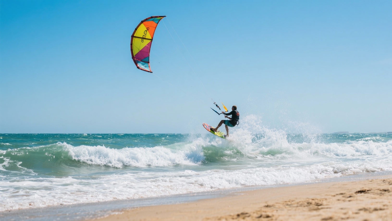 Session de kitesurf sur le spot de La Teste-de-Buch
